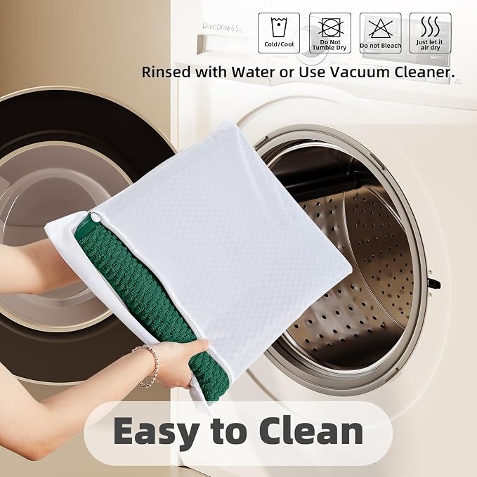 TYUU Small Bathroom Rugs Non Slip Washable Bath Rugs Super Absorbent Bathroom Rug Thin Quick Dry Low Pile Bath Mats, Dark Green 12"x12"
