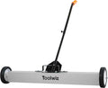 Toolwiz 36'' Magnetic Sweeper with Wheels, 50 Lbs Capacity Rolling Magnetic Floor Sweeper with Telescoping Holder and Quick Release Latch Industrial Heavy Duty Metal Pick Up 36 Inches