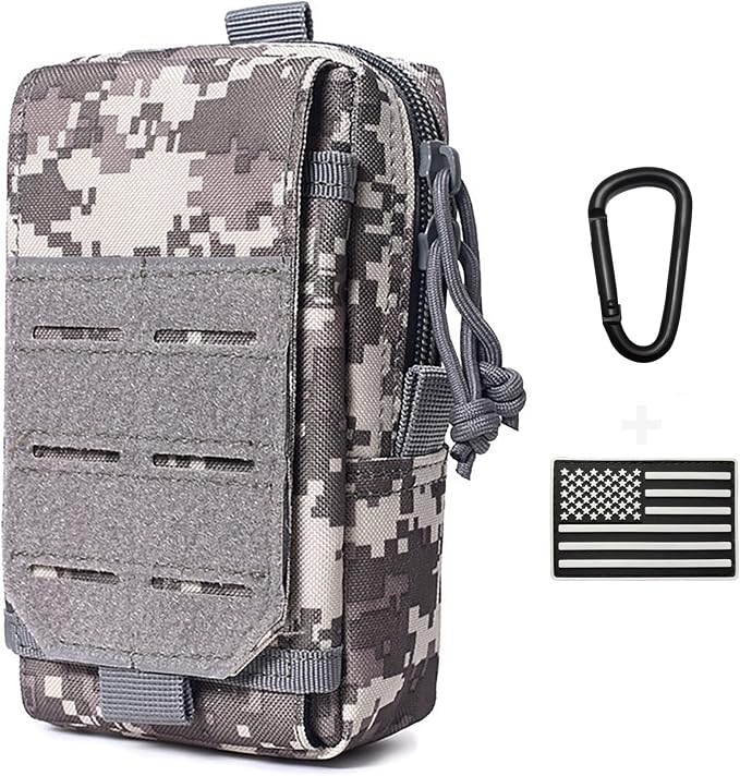 Tactical Molle Utility Pouch Cell Phone Pouch, Waist Bag Belt Pouch for Men, EDC Bag Gadget Organizer Vest Pack Purse Mobile Phone Case Hunting Compact Bag for Runing