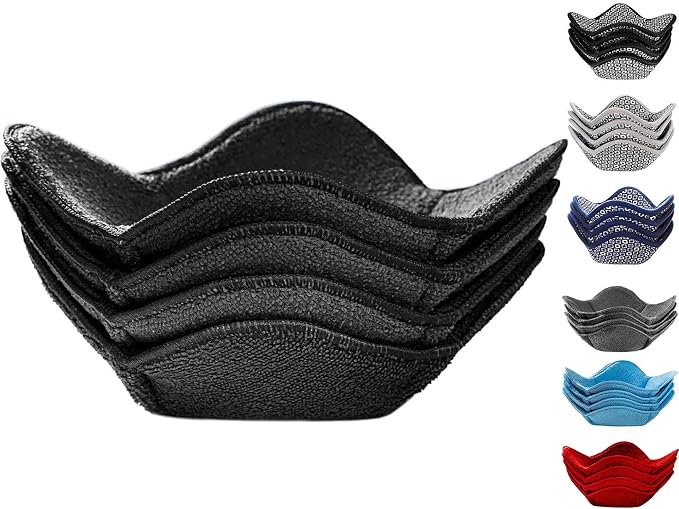 Sheff Microwave Bowl Cozy Holders Set of 4 - Durable and Reliable for Hot and Cold Plates and Dishes - Ideal Household Gift (Black, 7 inch)