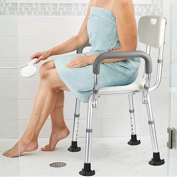 Replacement Feet for Shower Chair, 4 Pack Non-Slip TPR Suction Cup Feet for 1" Pipe (Actual I.D. ~24mm), 3.6" Base - for Smooth & Flat Surfaces Only - Please Measure Your Chair Legs Before Purchase