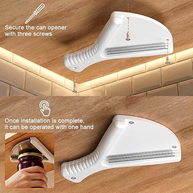 Adjustable Jar Opener Bottle Opener, 2026 Multifunctional Can Opener for Weak Hand & Seniors with Arthritis, Manual Jar Lid Gripper Opener, Fits Kitchen Jars, Bottles & Cans (black,1pcs)