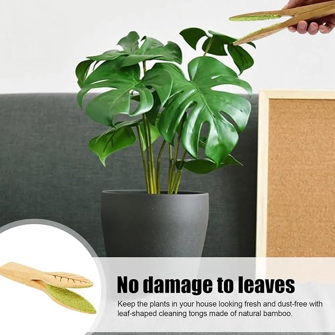 Plant Leaf Cleaning Tongs, Portable House Plant Leaf Cleaning Tongs, Household Cleaning Tools Garden Tools, Cleans Both Sides of Leaves, Dust Removal for Indoor Outdoor