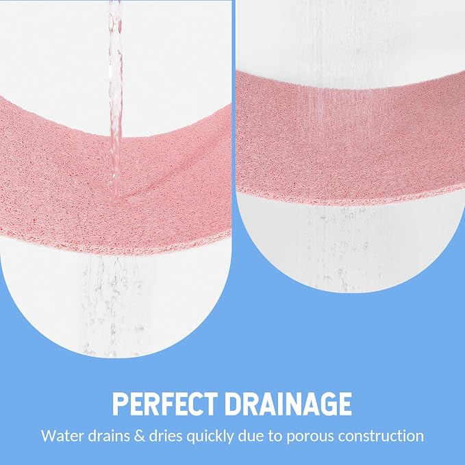 Hargiis Non-Slip Bathtub Mat, Anti Slip Shower Mat, Fast Drying Bathtub Mats, Foot Scrubber Mat, Anti Slip Mat for Tub, Floor, Bathroom, Kitchen, Home, Hotel (Pink 32"×17")