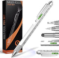 9 in 1 Multi-Tool Pen for Men, Tools with Ballpoint Pen, Screwdrivers, LED Light, Ruler, Stylus, Bubble Level and Bottle Opener, Practical Fathers Day Birthday Gifts for Men Dad Handyman DIY Lovers
