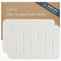 Dorai Home Stone Bath Mat Set - Premium Diatomaceous Earth Bath Floor Mats with Non-Slip Base, Fast-Drying Modern Shower Mat for Bathroom | Rain Sandstone, 2 Pack - 23.6"x15.4"