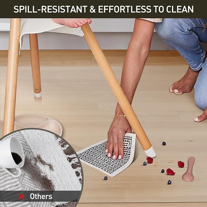 Area Floor Mat for Home, 6'×9' Large Transparent No Slip Waterproof Vinyl Area Rug, Spill Resistant Hard Floor Protector Cover for Bedroom, Easy Clean Splat Mat for Under High Chair