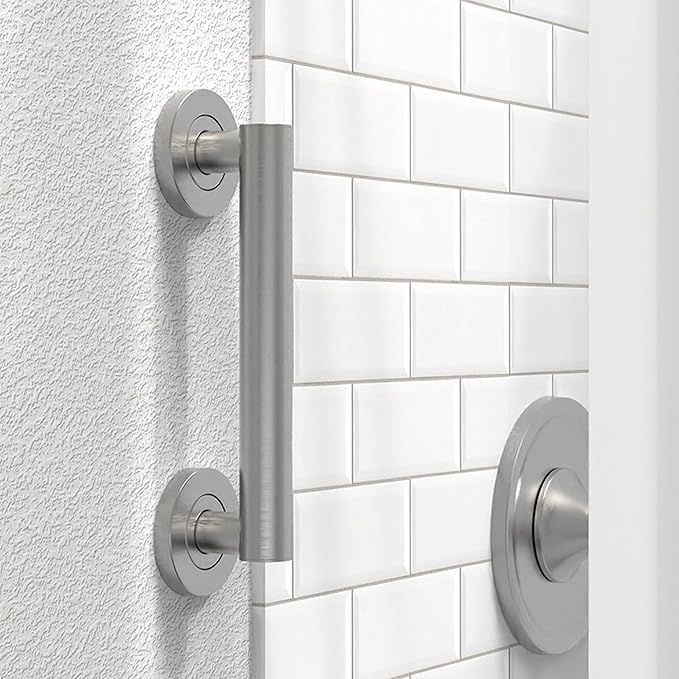 Bath, Shower and Toilet Safety Grab Bar for Seniors and Handicaps, ADA Compliant Mobility Aid Balance Assist Handle, Stainless Steel
