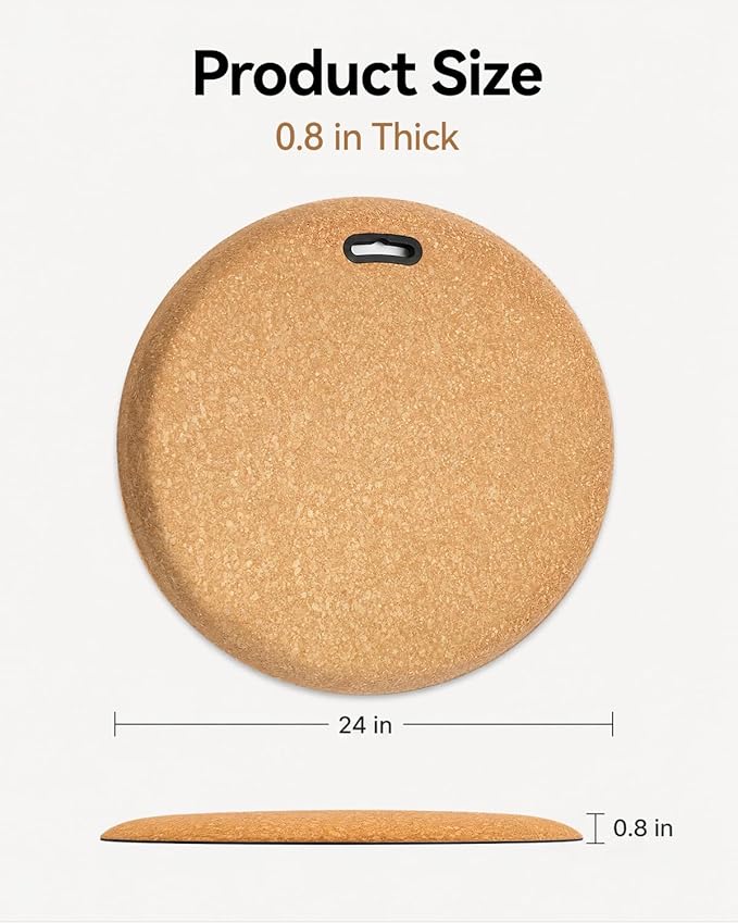 Rocalt Standing Desk Mat, Anti Fatigue Mat for Standing Work, Cushioned Cork Comfort Floor Mat for Office, Home Office, Kitchen Counter, Study Room, Soft Standing Pad with Handle