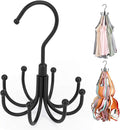 ZEDODIER Tank Top Hanger, 2 Pack Rotatable Bra Organzier for Closet, Max 48 Storage Capacity Sport Bras Holder, Metal Space Saving Closet Organizers and Storage, Black