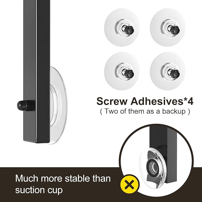 Orimade 4 Tier Adjustable Anti-slip Shower Caddy over Shower Head,Rustproof Bathroom Hanging shower Organizer with 4 Hooks for Razor,No Drilling Shower shelves Storage Rack,Grey