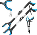 KEKOY 26 Inch Grabber Reacher Tool for Seniors 2 Pack, Foldable Reacher Grabbers Pickup Stick with Anti-Slip 360° Rotating Jaw, 4" Wide Extended Claw with Magnet for Disabled, After Surgery Recovery