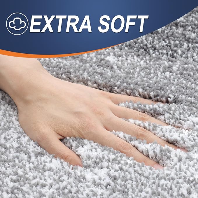 OLANLY Bathroom Runner Rugs Mat 70x20, Extra Soft Absorbent Microfiber Bath Rugs, Rubber Backing, Quick Dry, Washable Long Bath Mats for Bathroom Floor, Tub and Shower, Home Decor Accessories, Grey