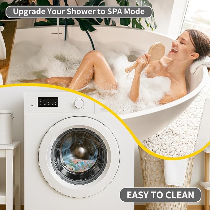 Deluxe Bathtub Mat Non Slip,Machine Washable Bathtub Floor Liner Mats, Suction Cups and Drain Holes to Keep Tubs Clean, Soft on Feet, Bathroom Essentials, 39.4x15.8 Inch