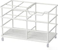 Urbanstrive 304 Stainless Steel Bathroom Toothbrush Holder Toothpaste Holder Stand Bathroom Accessories Organizer (White, Large)