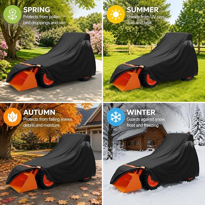 Heavy Duty Tractor Cover for Mahindra 3616 2008–2015, Water Resistant Outdoor Utility Tractor Cover with Windproof Straps, for Compact Lawn Farm Tractors