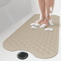 OTHWAY No Suction Cup Bath Mat: 39x16inch Extra Long Bathmat│Perfect for Refinished Bathtub Mat│Made of Nature Rubber│a Blessing for the Elderly and Children (Brown)