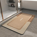 MontVoo-Bath Mat-Bath Mat Rug Non Slip Super Absorbent Stain Resistant Quick Dry Thin Bathroom Rug-Bath Mats for Bathroom Floor Bathtub Vanity-Bathmat Bath Rug Easy Care 17"x35" Brown