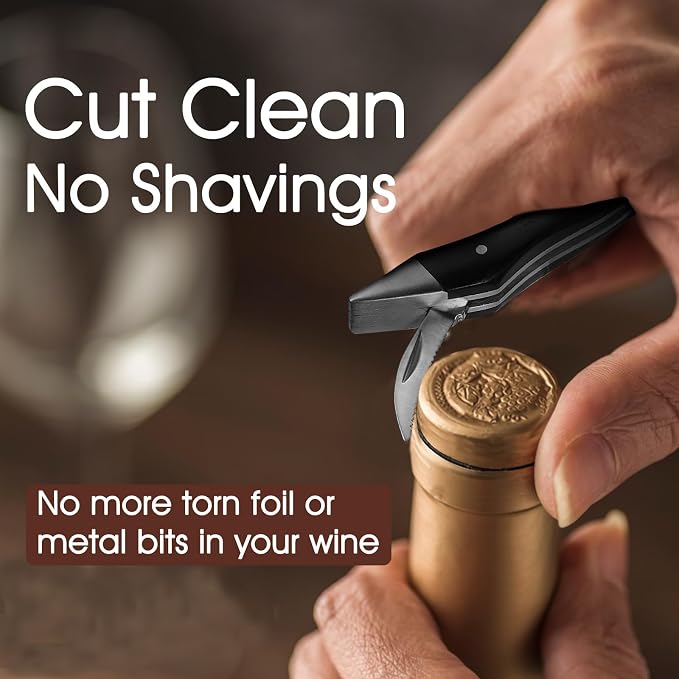 GOBETTER Wine Opener, Professional Corkscrews for Wine Bottles Cap Remover, Manual Wine Key for Home Use, Servers, Waiters Bartenders and Wine Lovers, Ebony Wood