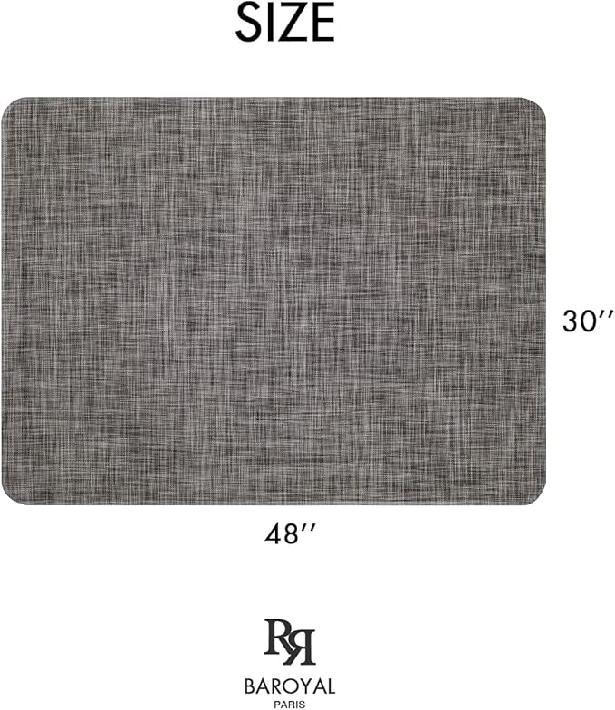 BARoyal Office Chair Mat for Hardwood Floor Under Desk Computer Rolling Chair Mat for Wood/Tile Floor Non-Slip Heavy Duty Desk Rug PVC Plastic Hard Floor Protector 30" x 48"(Gravel)