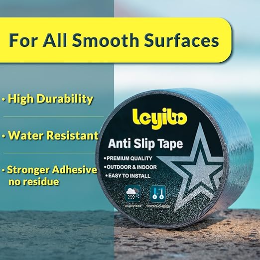 Anti Slip Traction Tape, 9 Inch x 35 Ft Non Slip Grip Tape for Skateboard, Waterproof Anti Skid Grit for Stair Step Outdoor/Indoor, High Traction Non Skid Abrasive Stair Tread