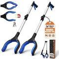 LEGENDONE 36" Magnetic Grabber Reacher Tool, 2 Pack Extra Long Reacher Grabbers Foldable Trash Pickup Tool, Heavy Duty 360° Wide Claw Upper Grabber Picker for Senior, Health, Surgery Recovery