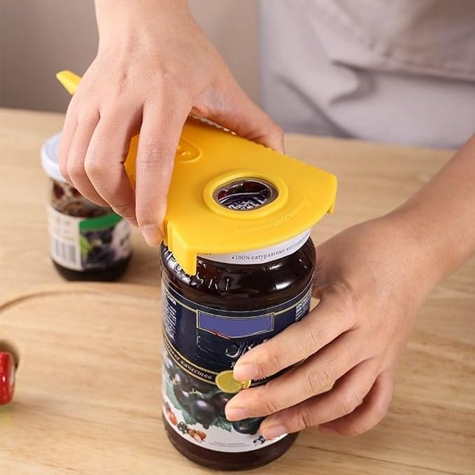 Adjustable Bottle Opener for Tight Lids, Multi-Function Lid Remover for Jars and Cans, Non-Slip Manual Jar Opener, Kitchen Tool for Stuck Lids, 7.64"x3.54"x0.79" (Mix 2pcs)
