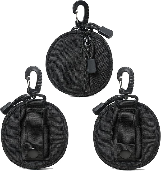 Tactical Belt Pouch Key Pouch Backpack Accessories Tactical Vest Attachments Small Molle Pouch EDC Wallet Travel Pill Container Portable