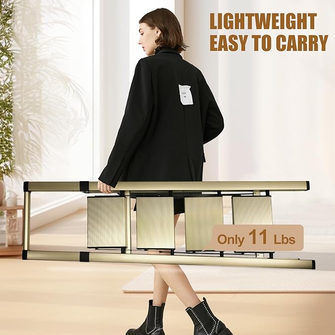 Aluminium 4 Step Ladder Folding Stool-330lb Capacity Ladders with Anti-Slip Wide Pedal Portable Kids/Adults, Lightweight Ladder, Portable Multi-use Scene for Home/Kitchen/Office/Garden/Yard