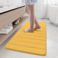 Buganda Memory Foam Bath Mat, 47" x 20", Ultra Soft and Non-Slip Bathroom Rugs, Water Absorbent and Machine Washable Bath Rug Runner for Bathroom, Shower, and Tub, Yellow