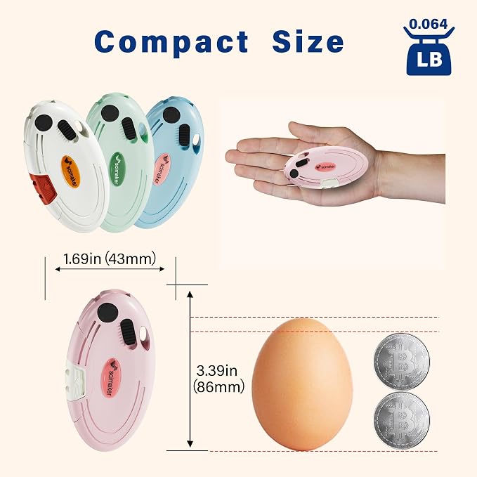 Box Opener with 10 Extra Blades,Mini Box Cutter with Button Lock Mechanism,Razor Blades Utility Knife for Opening Daily Express Boxes, Packages, Envelopes,Paper tapes.4 Colors,8 Pcs.