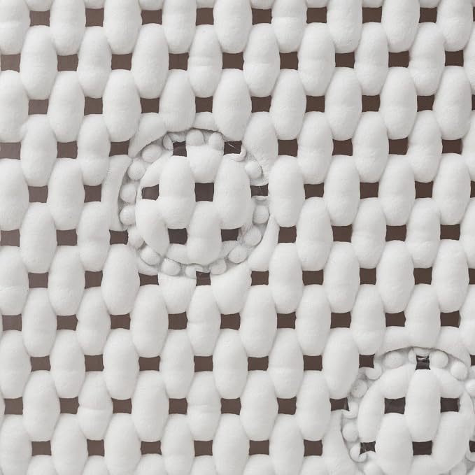 Duck Brand Softex Shower Mat, Machine Washable, 21 x 21 Inches, White, Skid Resistant (285154)