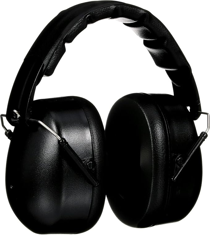 3M Folding Earmuff, Noise Reduction Rating (NRR) 25 dB, Adjustable Ear Muffs, Padded Headband For Comfort, Flexible & Adjustable Headband, Black, One Size Fits Most (90563H1-DC) (Pack of 5)