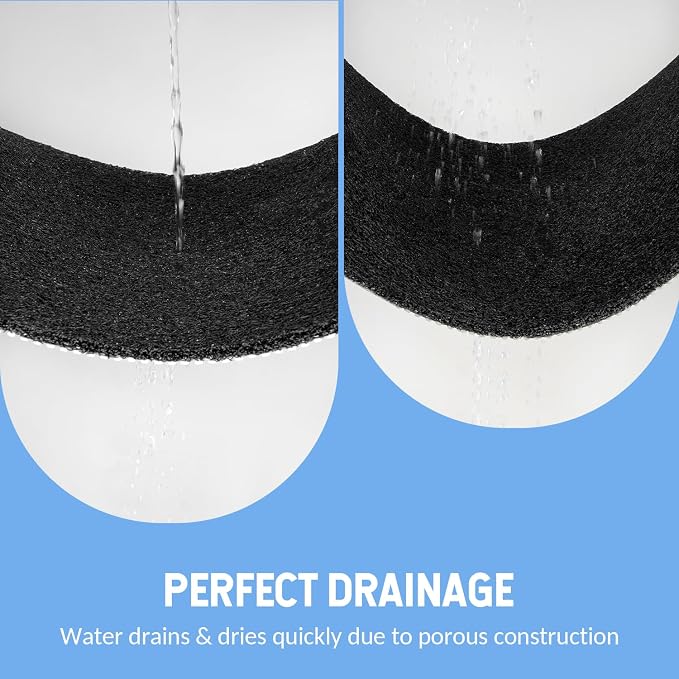 Hargiis Non-Slip Bathtub Mat, 2 Pack Anti Slip Shower Mat, Fast Drying Bathtub Mats, Foot Scrubber Mat, Anti Slip Mat for Tub, Floor, Bathroom, Kitchen, Home, Hotel (Black 24"×16"+24"×16")
