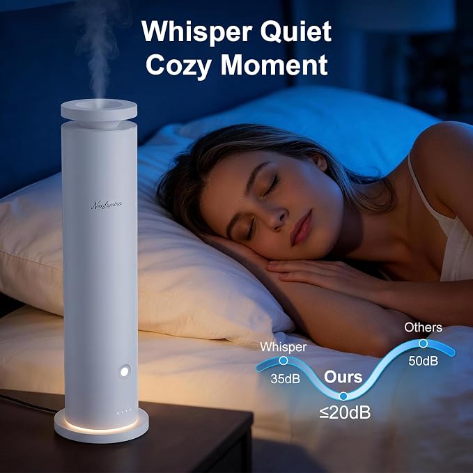 Waterless Scent Diffuser Starter Kit with 5 Essential Oils, Luxury Hotel-Class 1500 Sq Ft Cover Aromatherapy Diffuser Oil Machine with 4 Timers & 6 Mist Levels, 4.06Oz Air Diffuser for Home