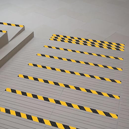 Anti Slip Tape Yellow/Black 2 Inch x 33 Ft, Non Slip Waterproof Safety Grip Adhesive Traction Warning Tape for Steps, Stair Treads and Ramps, Indoor & Outdoor Use