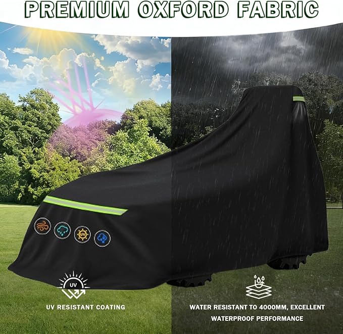 Heavy Duty Waterproof Tractor Cover for Kubota BX1870 2017-2018, 420D Oxford Outdoor Cover for Compact Utility Tractor with Bucket, Windproof All-Season Protection