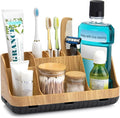 GFWARE Bathroom Organizers and Storage - Detachable 7 Slots Kids Electric Toothbrush and Toothpaste Holde Drainage for Bathroom Accessories Organization Counter Vanity Storage