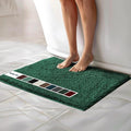 Muddy Mat® | Chenille Bathroom Rugs Quick Dry Microfiber Mats Non Slip Washable, Extra Thick, Soft and Highly Absorbent Bath Mats for Bathroom, Kitchen, and Shower Floor - Dark Green 24"x35"