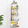 ODesign 4 Tier Height-Adjustable Shower Caddy Hanging Anti-Swing-Over The Shower Head Caddy-Showers Storage Organizer Bathroom Shelves Basket Showers Caddies-Grey