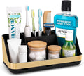 GFWARE Gold Toothbrush Holders for Bathrooms Countertop Organizer - Detachable 7 Slots Electric Toothbrush and Toothpaste Holder, Kids Organization and Storage, Restroom Accessories Vanity Stuff