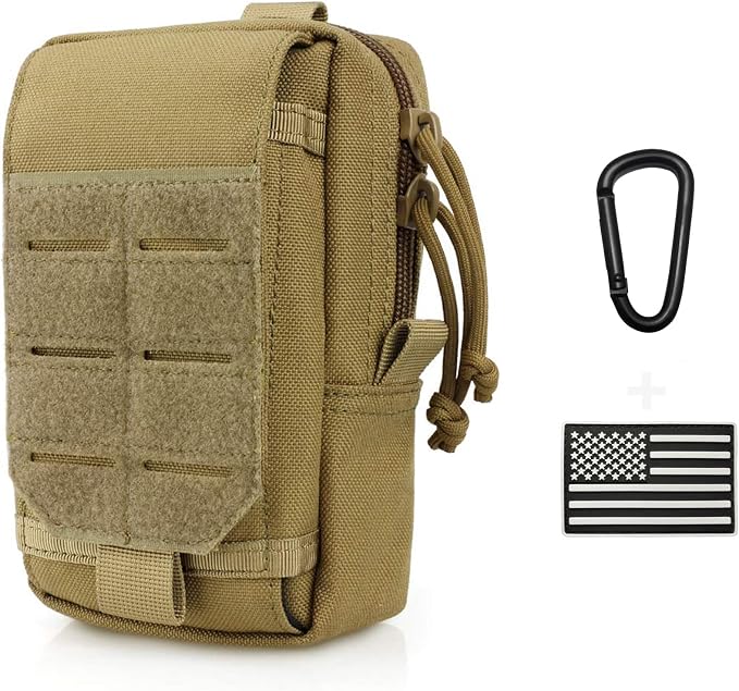 Tactical Molle Utility Pouch Cell Phone Pouch, Waist Bag Belt Pouch for Men, EDC Bag Gadget Organizer Vest Pack Purse Mobile Phone Case Hunting Compact Bag for Runing