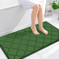 OLANLY Memory Foam Bath Mat Rug 44x24, Ultra Soft and Absorbent Bathroom Rugs, Non-Slip, Comfortable, Machine Washable Bath Carpet for Bathroom Floor, Shower and Home Decor Accessories, Olive Green