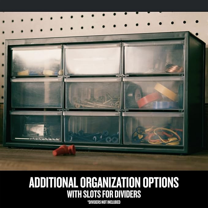 CRAFTSMAN Storage Organizer Bin System, 9 Compartment, Plastic (CMST40709) (Pack of 2)
