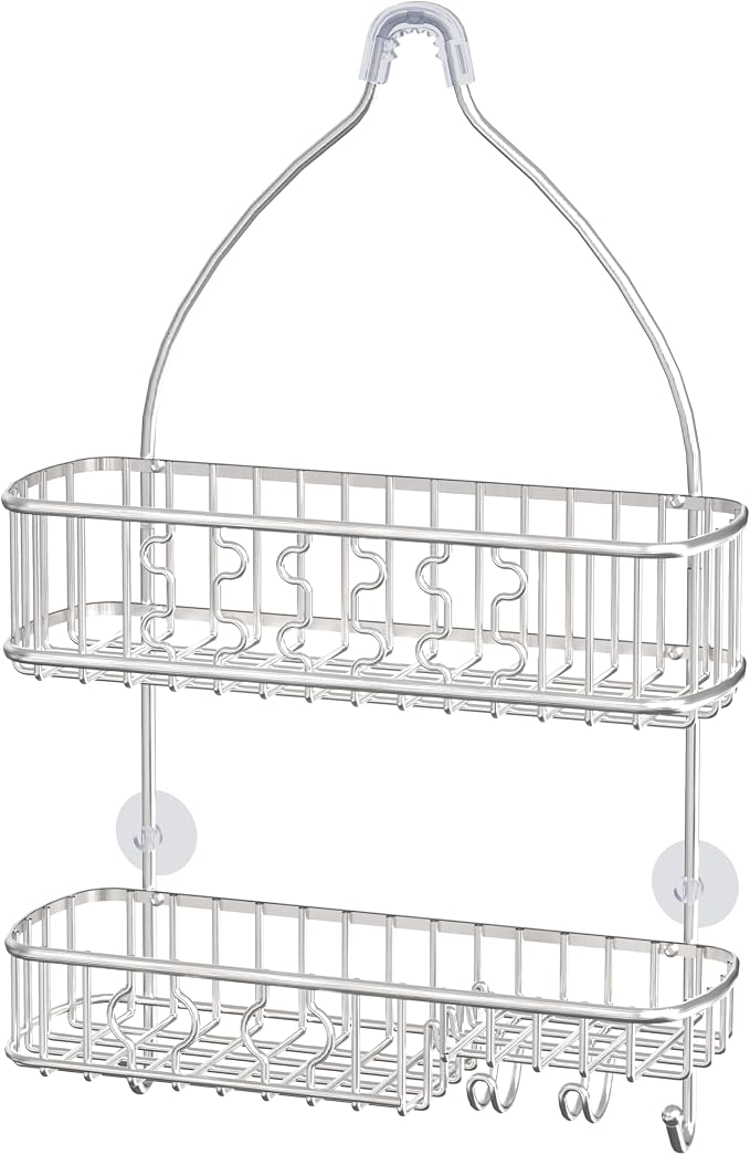 Simple Houseware Stainless Steel Bathroom Hanging Shower Head Caddy Organizer (26 x 16 x 5.5 inches)