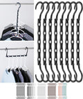 Mr. Pen- Space Saving Hangers, 8 pcs, 360° Rotating Hooks, Magic Cascading Hanger Organizer with 5 Enclosed Slots, Closet Organizers and Storage for Clothes, College Dorm Room Essentials