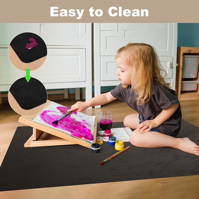 36" x 48" Office Mat for Hardwood Floor with 3D Feather Design,Waterproof&Non-Slip Computer Floors Mat,Utility Office Floor Mats for Rolling Chairs Hardwood,Office Chair Floors Protector for Home&Game