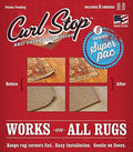 Original Curl Stop Anti-Curling Rug Gripper System to Prevent Rug Corner Curling, Rigid Rug Corner Gripper with Floor-Safe Adhesive, Ultra-Slim Support for Indoor & Outdoor Rugs, Pack of 8