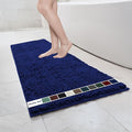 Muddy Mat® | Chenille Bathroom Rugs Quick Dry Microfiber Mats Non Slip Washable, Extra Thick, Soft and Highly Absorbent Bath Mats for Bathroom, Kitchen, and Shower Floor - Navy Blue 24"x59"