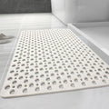 Casa and Beyond Shower Mat, Non Slip Bath Mat and Shower Mat with Suction Cups and Drain Holes, Easy to Clean Soft Machine (White,20.9" x 20.9" (Rectangular))